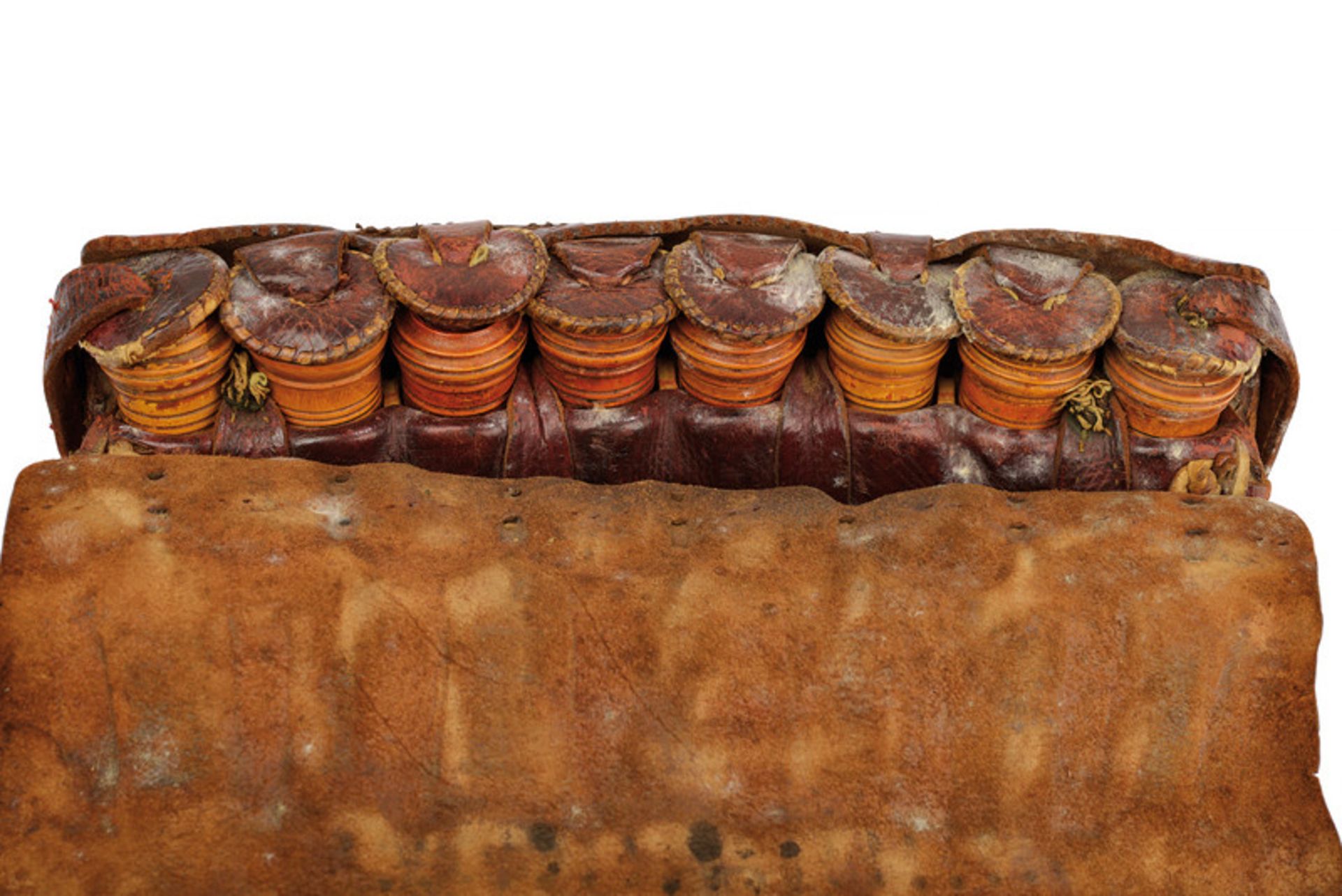 A cartridge box dating: 18th Century provenance: Turkey Long and slightly curved cartridge box. - Image 2 of 4