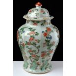A beautiful and rare famille verte porcelain octagonal potiche dating: Kangxi (1662-1722)