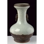 A very fine and rare porcelain crackle vase dating: 19th Century provenance: China Baluster shape,