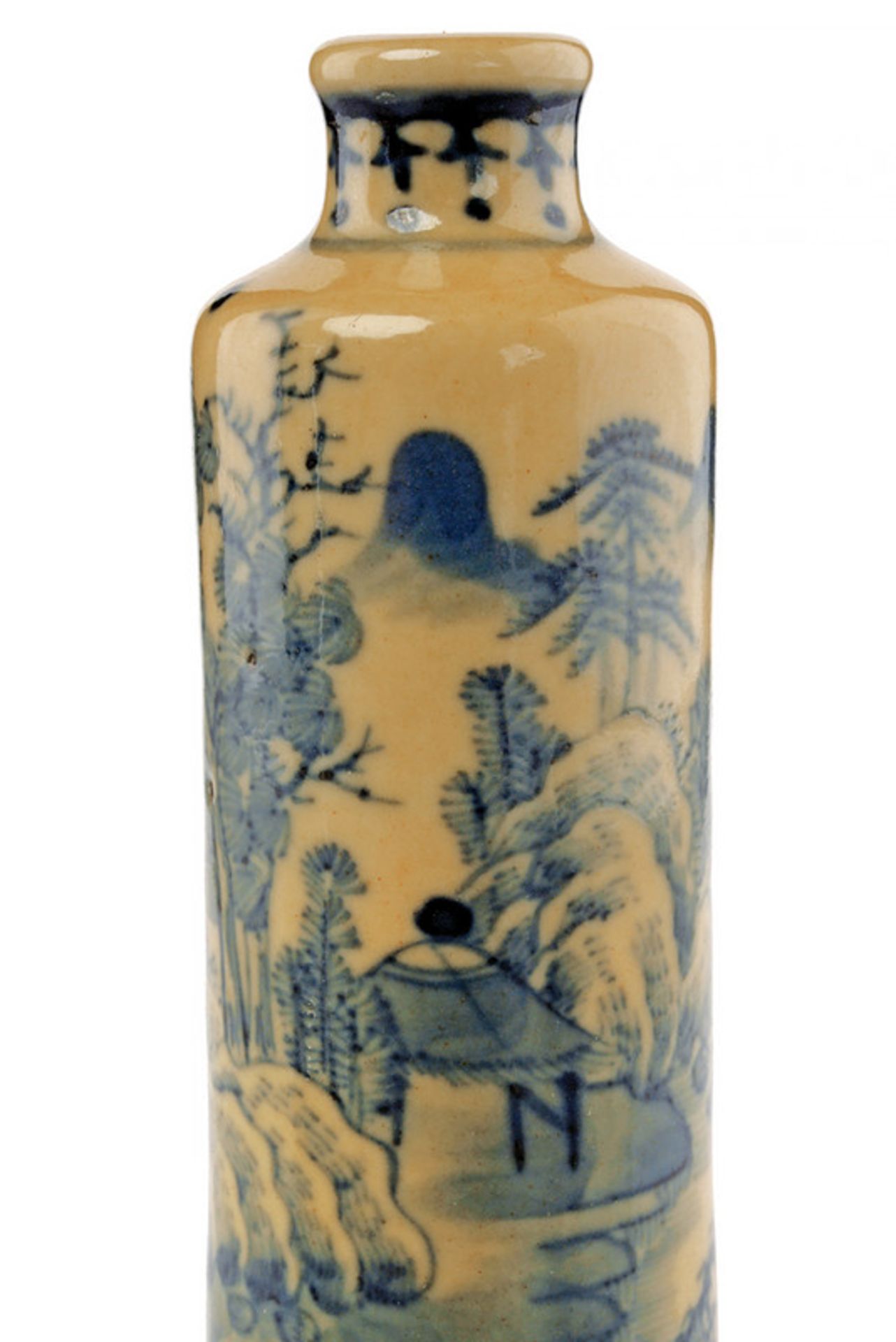 A nice porcelain snuff bottle with blu decoration Yongzheng marked dating: 19th Century - Image 2 of 3