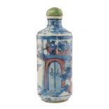 A nice blu, white and violet porcelain snuff bottle dating: 19th Century provenance: China