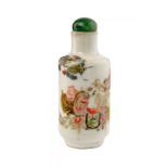 A very rare rouleau porcelain snuff bottle Daoguang marked and of the period dating: Daoguang (