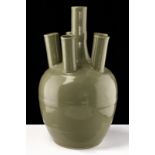 A nice celadon glazed five-necked porcelain vase dating: Republic (1912-1949) provenance: China