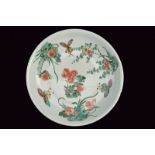 Large famille verte porcelain plate dating: Kangxi (1662-1722) provenance: China Finely painted in