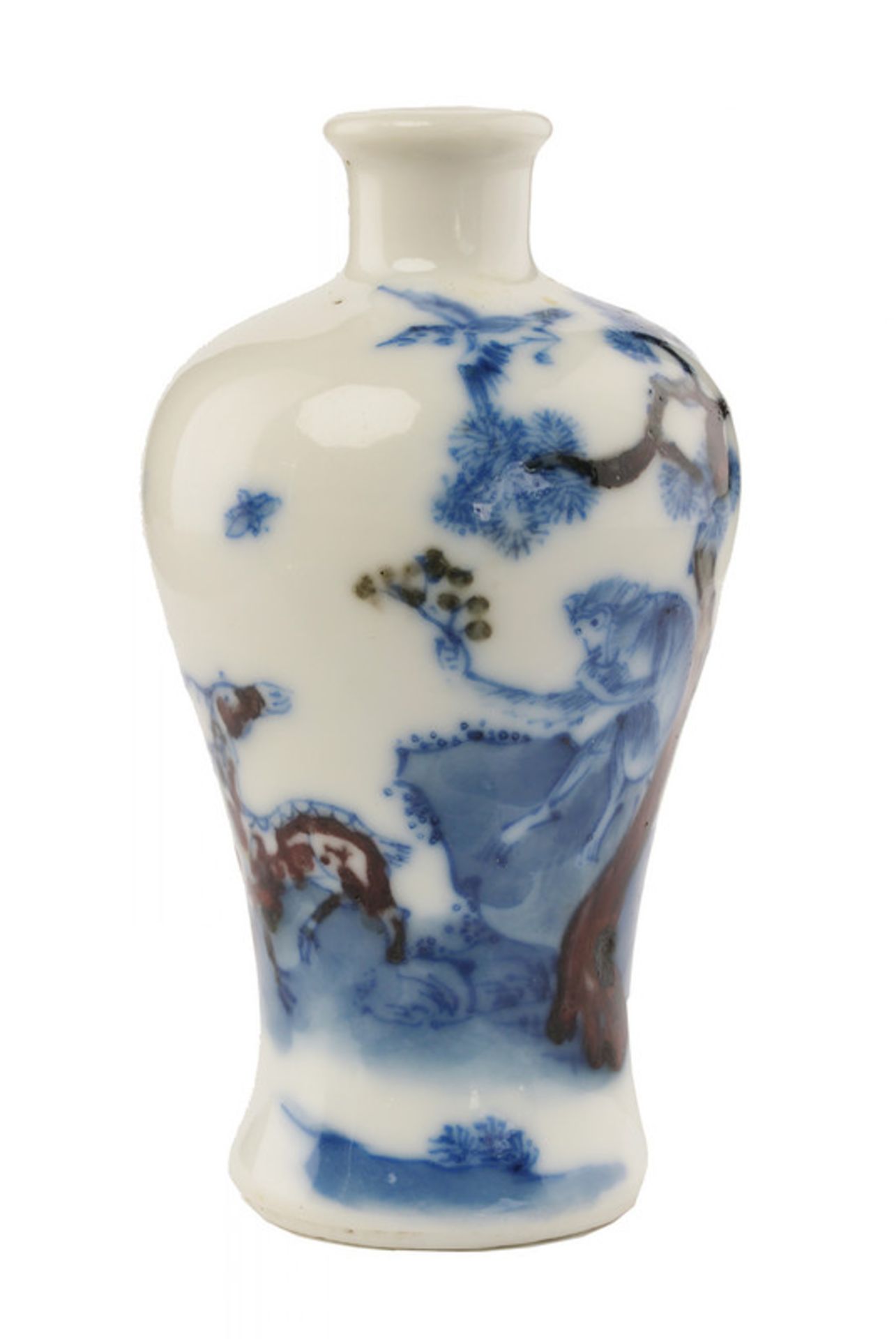 A fine Meping shaped porcelain snuff bottle dating: 19th Century provenance: China Finely painted in