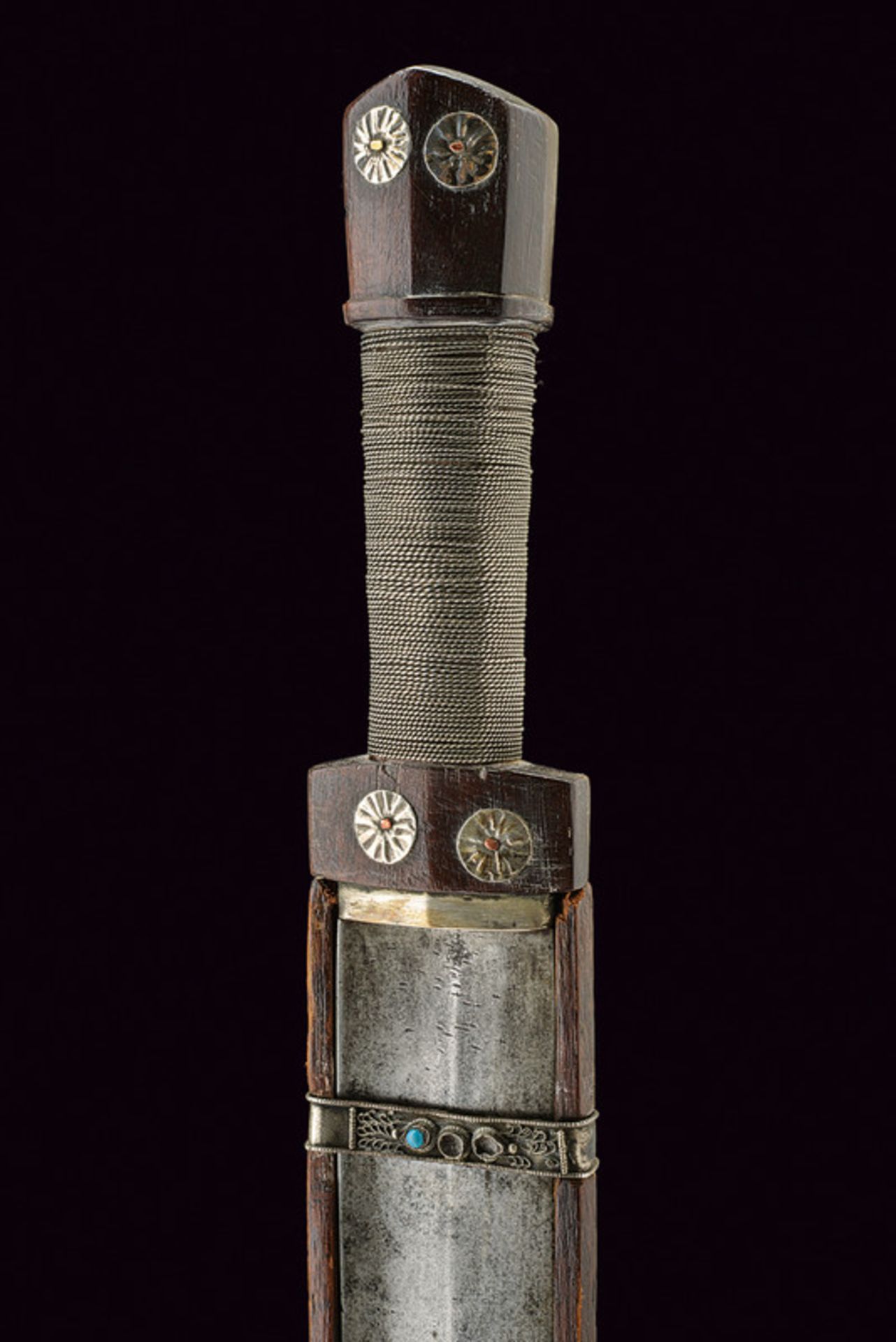 A sword, dating: 19th Century, provenance: Tibet, dating: 19th Century, provenance: Tibet, Strong, - Image 2 of 3