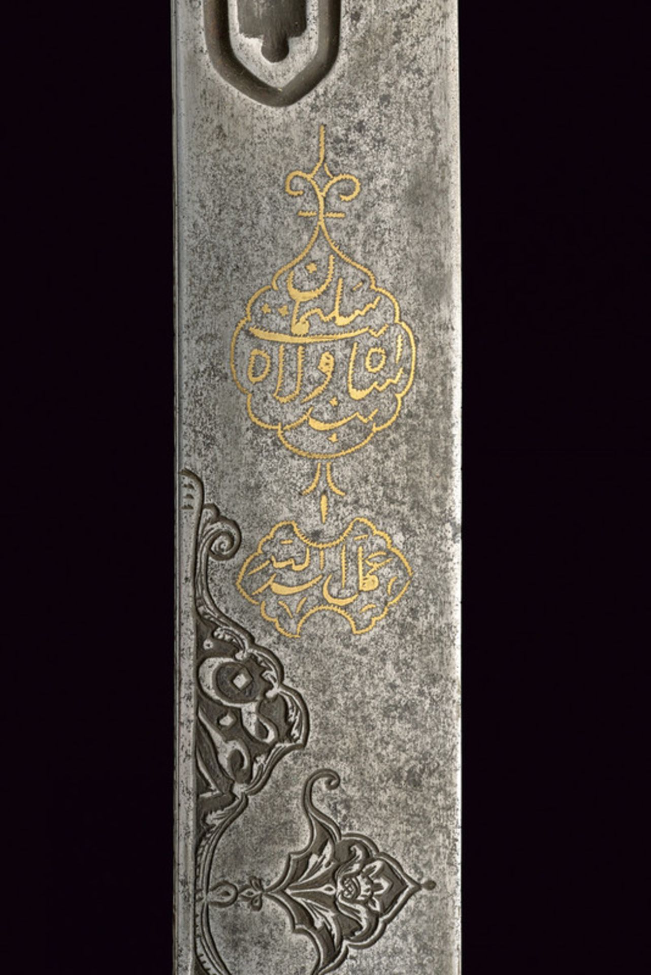 An important gold-mounted beautiful shamshir, dating: 18th Century, provenance: Turkey, dating: 18th - Image 4 of 8