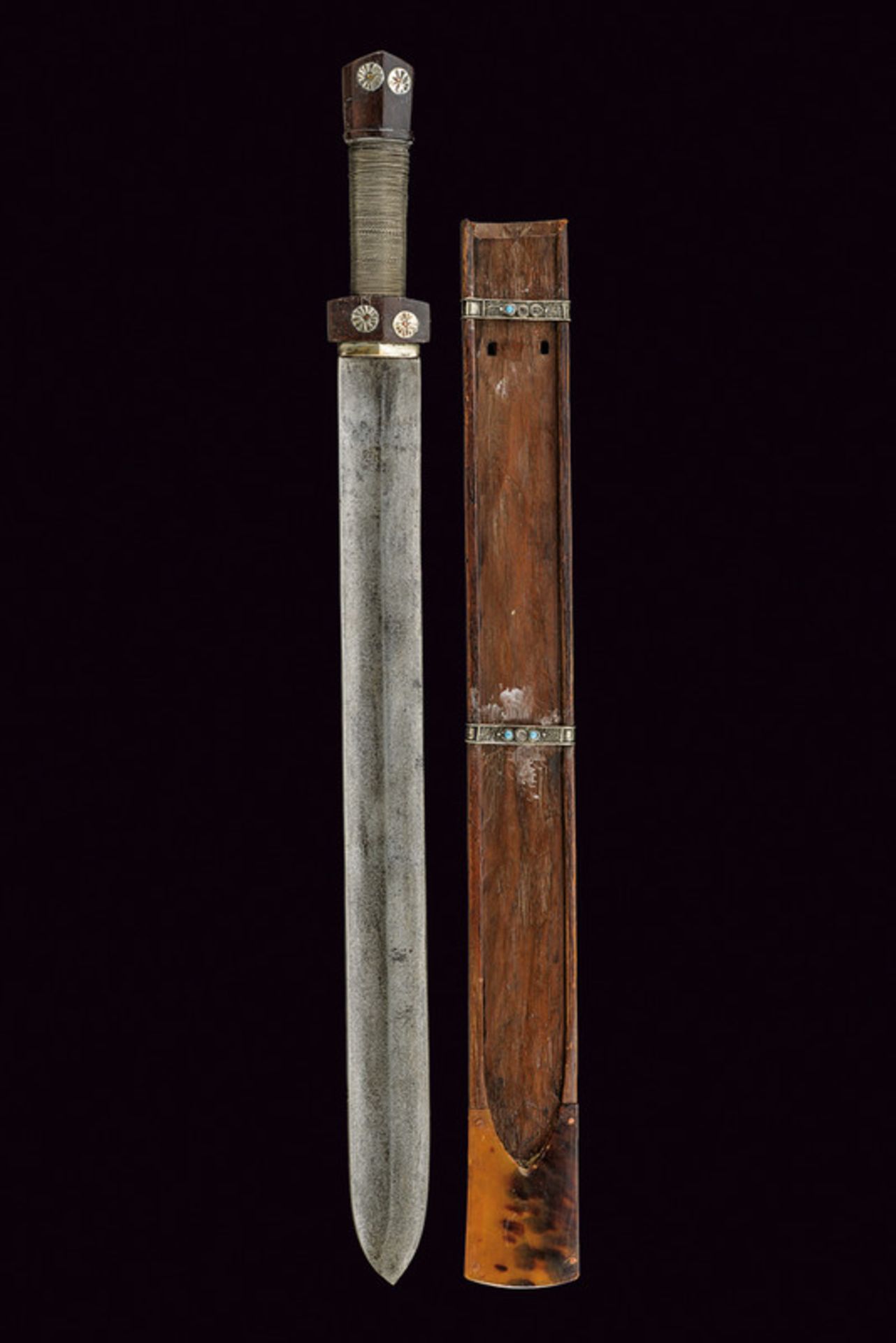 A sword, dating: 19th Century, provenance: Tibet, dating: 19th Century, provenance: Tibet, Strong, - Image 3 of 3
