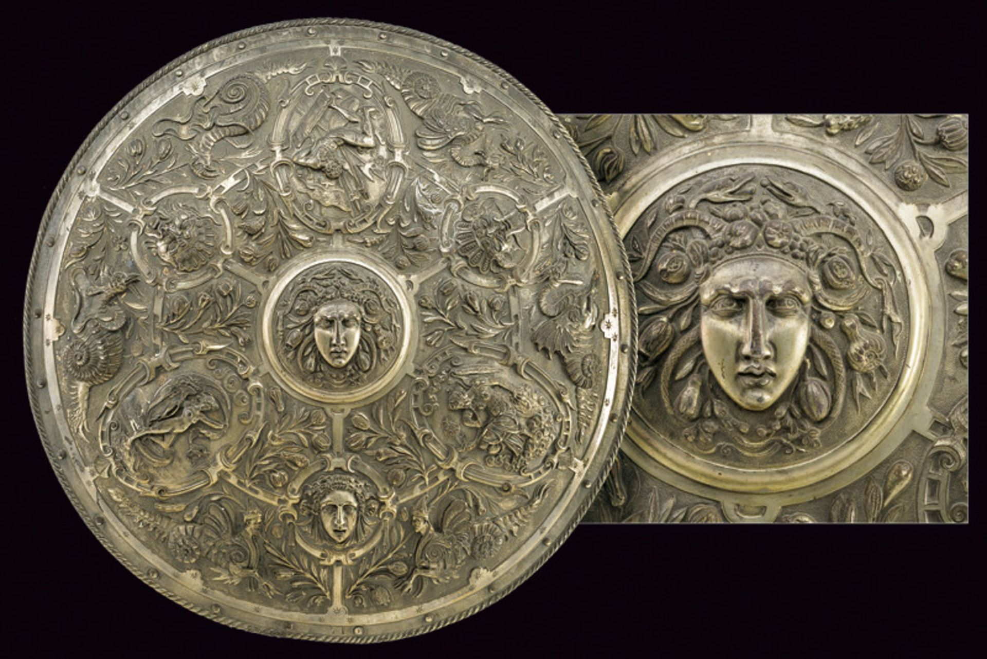 A fine decorative shield, dating: last quarter of the 19th Century, provenance: Europe, dating: last