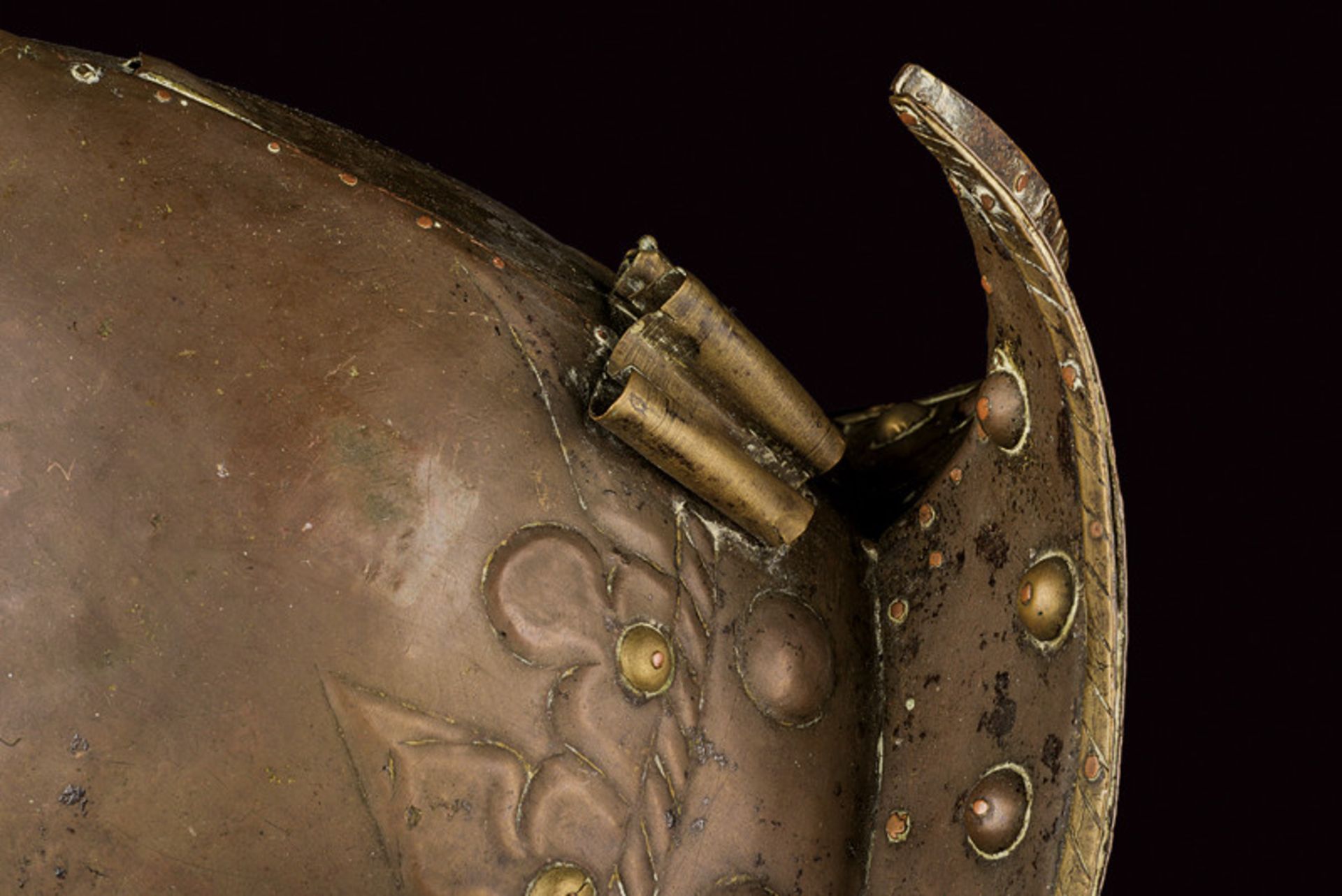 A rare Moro helmet, dating: 19th Century, provenance: The Philippines, dating: 19th Century, - Image 2 of 3