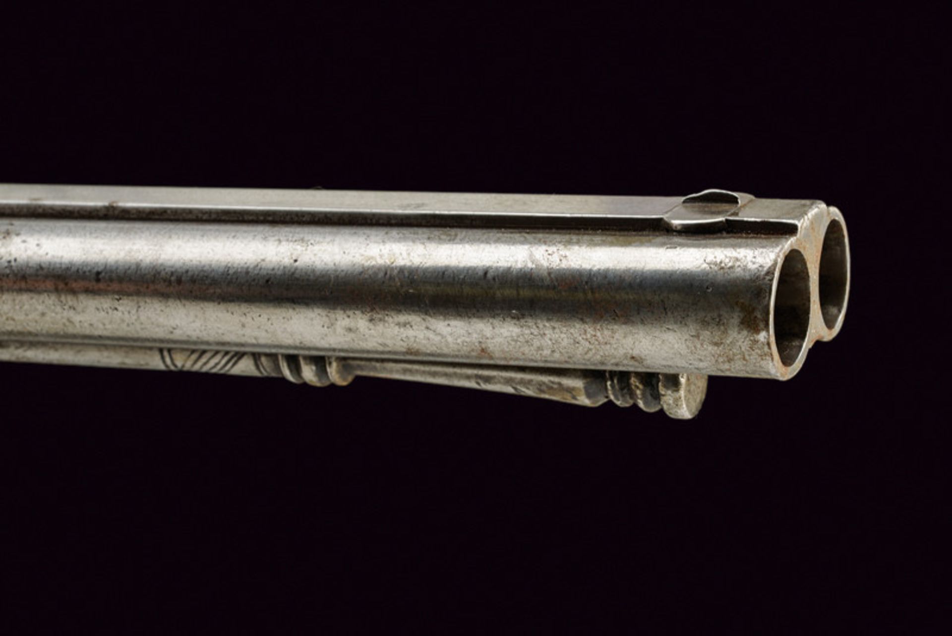 An interesting double barrelled percussion gun for the Indian market, dating: mid-19th Century, - Image 5 of 7