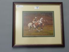 Polo Players, acrylic signed C.