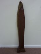 Early 20th century wood propeller blade with brass edging L176cm