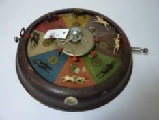 Early 20th century Bowman Models horse racing game D33cm