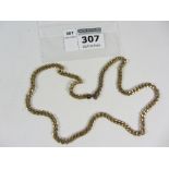 Flattened chain necklace stamped 9kt approx 9.