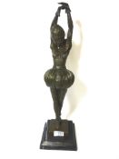 Art Deco style bronze figure of a dancer,