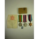 WWII medal group comprising 1939-45 Star,