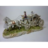 Capodimonte coach and horse group,