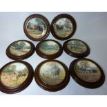 Set of eight Royal Doulton limited edition collector's plates (framed)  from the 'As Once They
