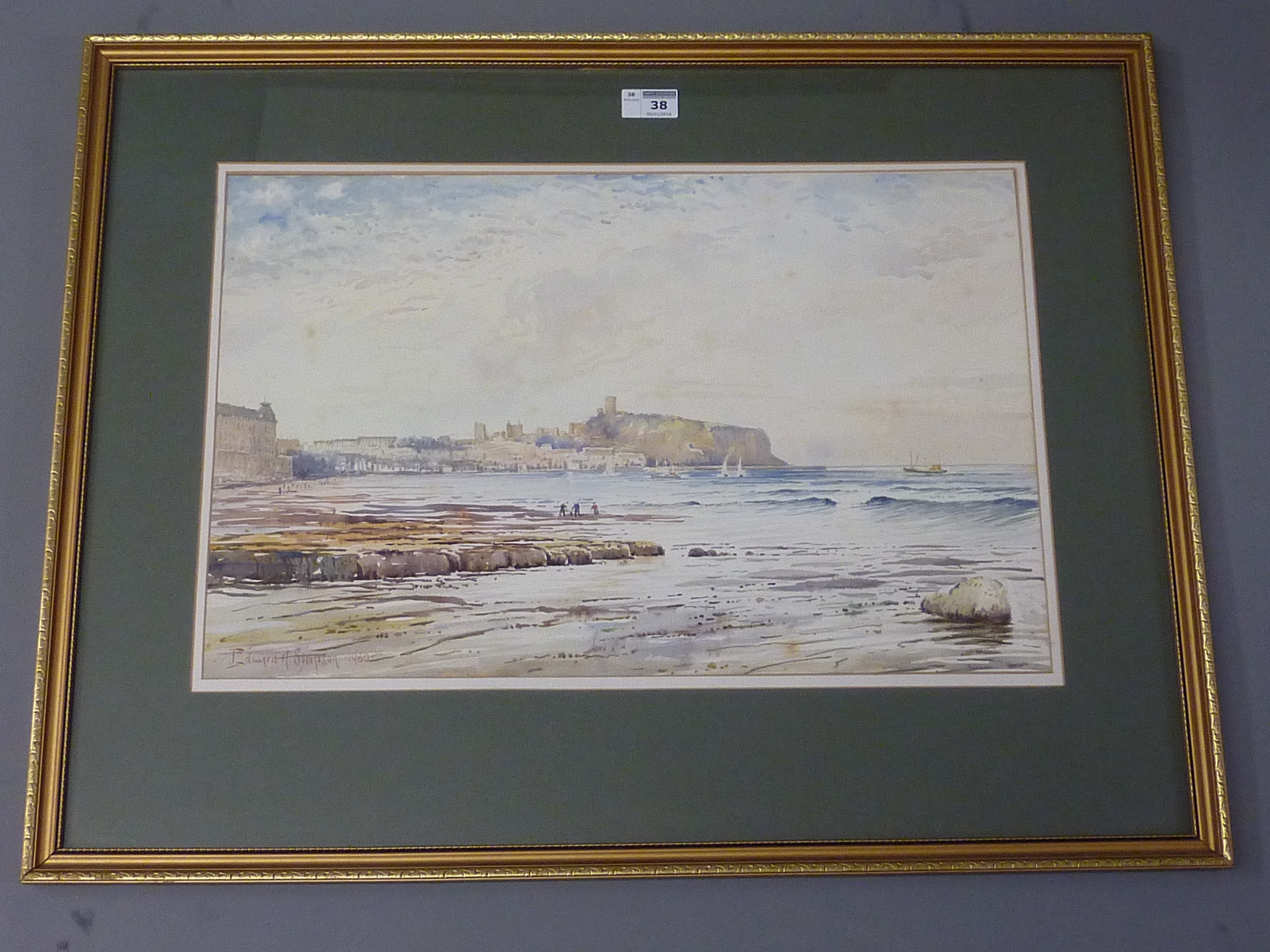 Scarborough South Bay, watercolour signed and dated Edward H Simpson 1980, - Image 2 of 2