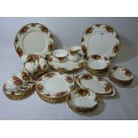 Royal Albert 'Old Country Roses' dinner and teaware - six place settings