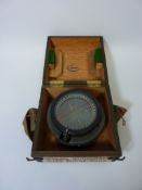 A WWII period Type PS compass, with brass plaque engraved `A.M. ref.