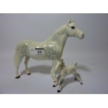 Beswick Connemara pony and a dapple grey foal (2)