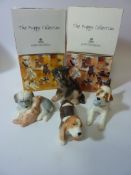 Four Royal Copenhagen animal sculptures from 'The Puppy Collection', nos.