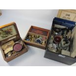 Military buttons, badges, coins, costume jewellery, commemorative spoons,