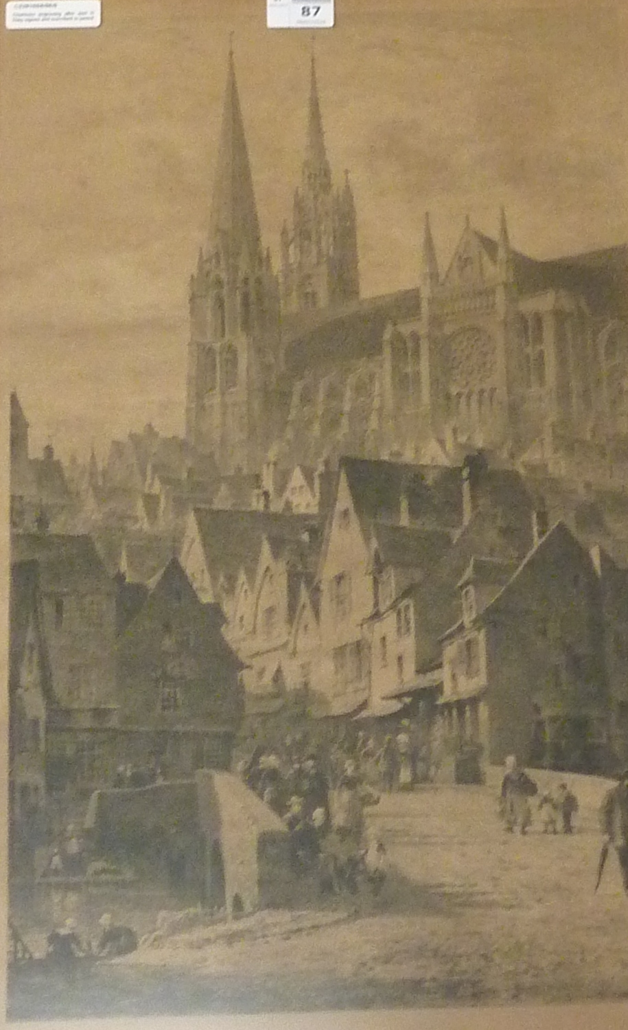 Chartres, engraving after Axel H Haig signed and inscribed in pencil 56cm x 34cm Condition Report