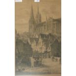 Chartres, engraving after Axel H Haig signed and inscribed in pencil 56cm x 34cm Condition Report