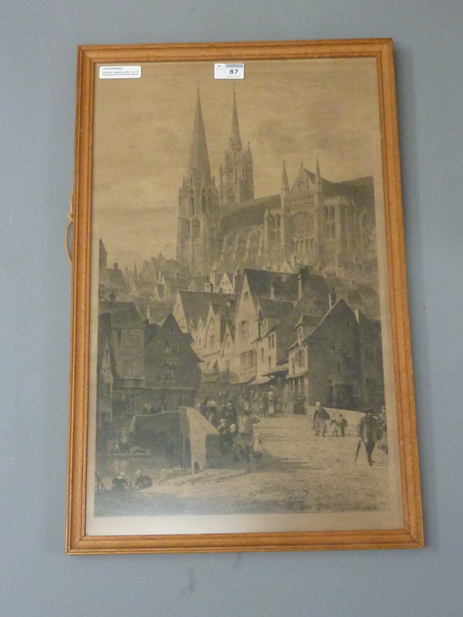 Chartres, engraving after Axel H Haig signed and inscribed in pencil 56cm x 34cm Condition Report - Image 2 of 2