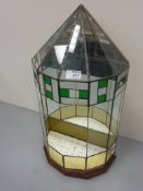 Leaded glass atrium/terranium H58cm L28cm