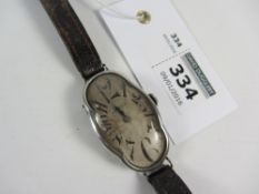 Baume & Mercier Riviera silver cased wristwatch import marks London 1917