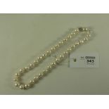 White pearl necklace,