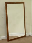 Large bevelled edged wall mirror in mahogany framed,