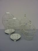 Four ornamental bird cages H50cm diminishing