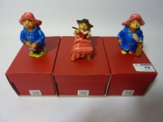 Three Paddington Bear Hidden Treasures trinket boxes - 'Paddington with Suitcase',