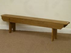 Reclaimed pine plank bench, L183cm, W23cm,