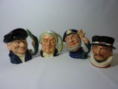 Four Royal Doulton character jugs - 'The Lawyer', 'Beefeater',  'Lobsterman',