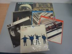 Vinyl LPs - The Beatles 'Help', 'With the Beatles', 'Red'  and 'Blue' albums, Rolling Stones 'The