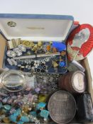 Costume jewellery, coins, medals,