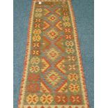 Vegetable dye wool Chobi runner,