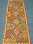 Vegetable dye wool Chobi runner,