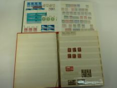 GB Victorian Edwardian and later stamps in red and green stock books