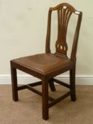 19th century mahogany fret work splat back chair,