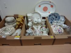 Masons Ironstone and other cabinet plates, Villeroy & Boch dinner plates, Indian Tree dinnerware,