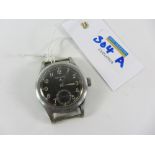 WWII British Forces 'Record' 15 jewel wristwatch with military broad arrow on dial and case,