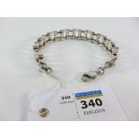 Heavy bicycle chain bracelet stamped 925