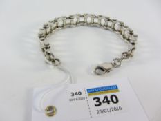 Heavy bicycle chain bracelet stamped 925